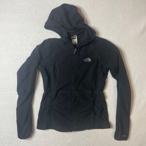 The North Face Womens XS Black TKA‎ 100 Fleece Full Zip Hoodie Jacket